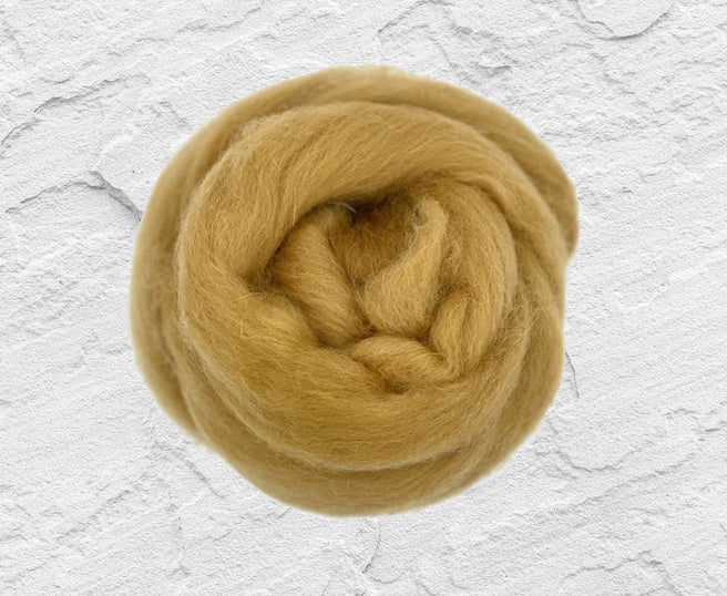 Dyed Shetland Top - Butterscotch – Laughing Lamb Fibers